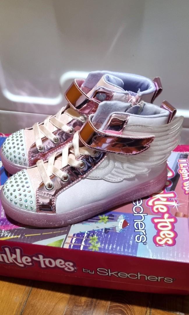 BN Skechers Girls Sparkle Wings US12 Babies Kids Babies Kids