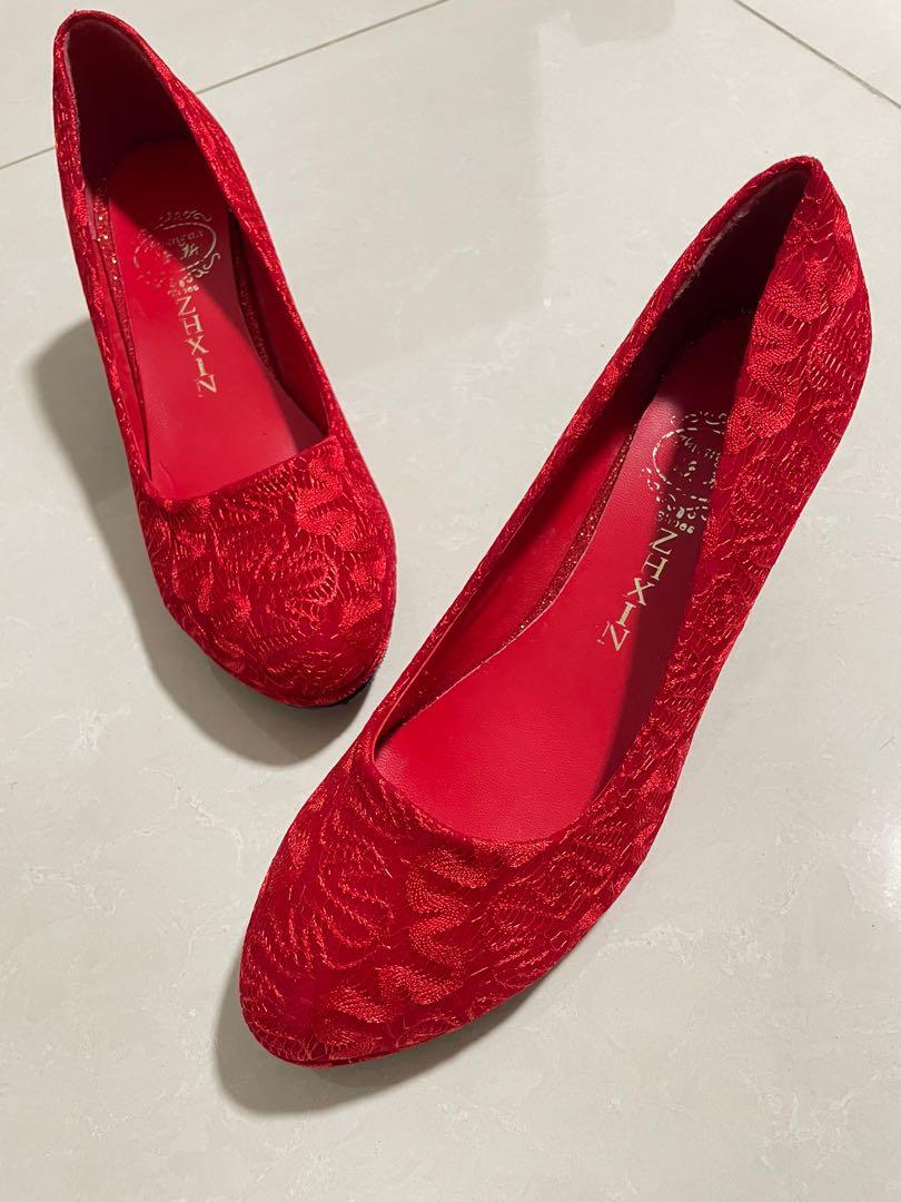 Brand New Red Lace Heels