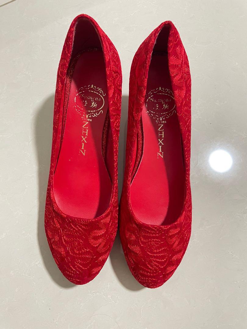 Brand New Red Lace Heels