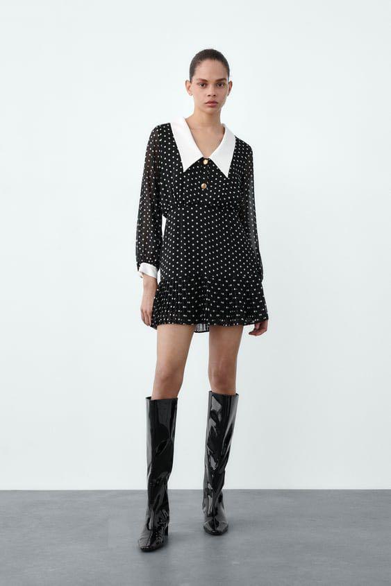 Carousell Zara Baby Doll Dress Zara Poplin Shirt Dress In Black