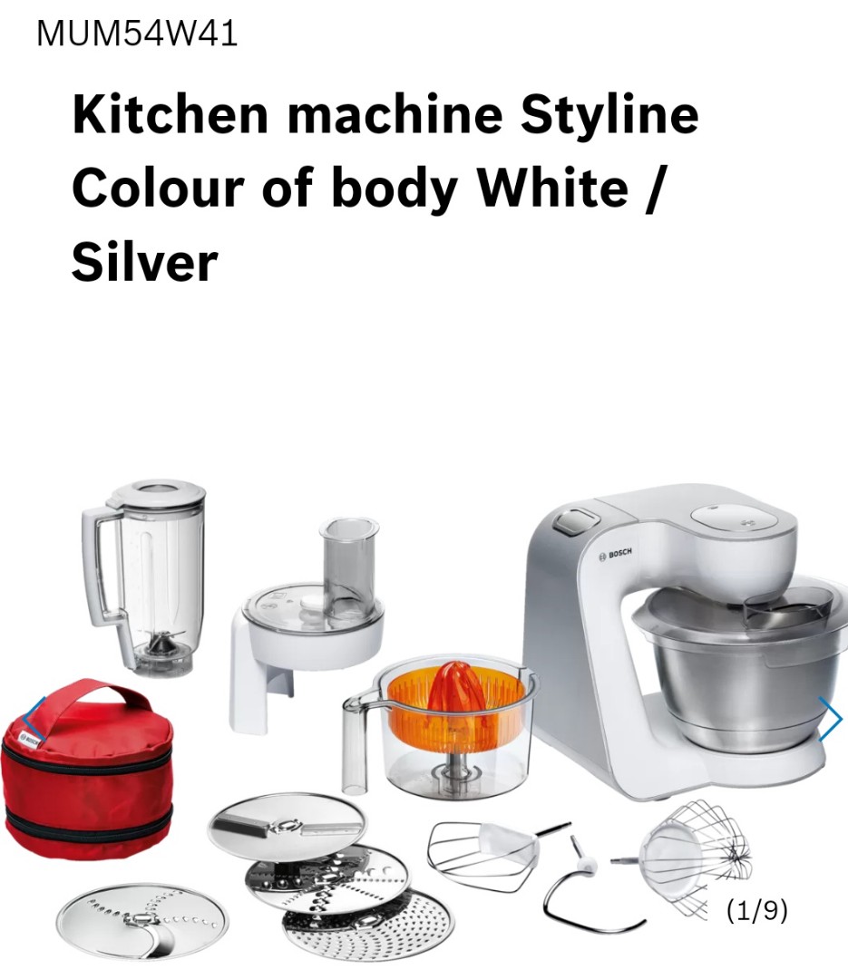 Bosch kitchen mixer MUM54W41, TV & Home Appliances, Kitchen Appliances
