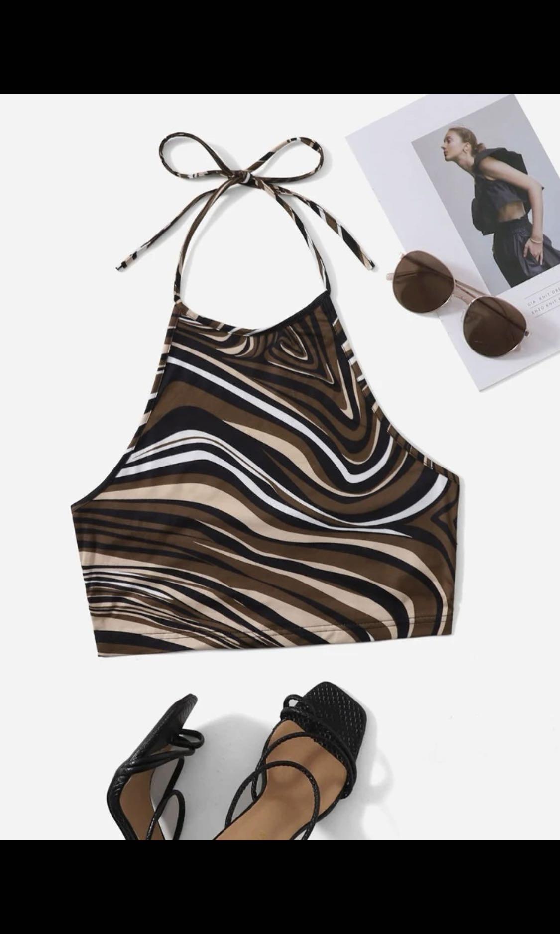 Brand new shein halter top (Category: Sleeveless) located in Mandaluyong City. Submitted by tkbuys (Listing ID 1174497478, Image 1). Description: Bought this halter top from shein and never been used :).