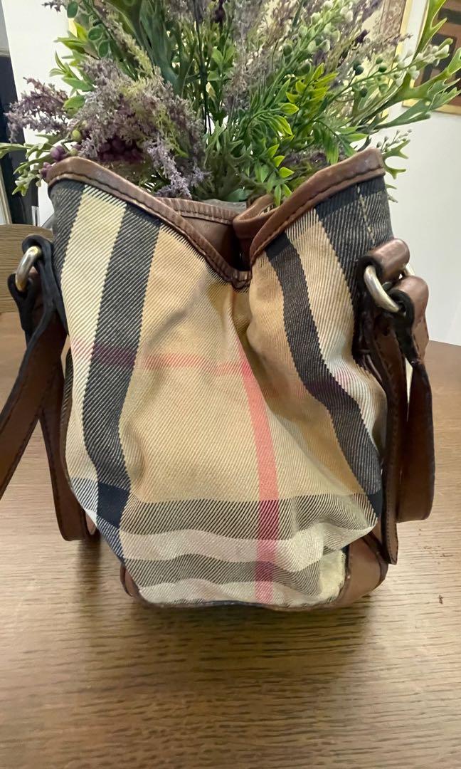 Burberry bridle house check medium canterbury sale tote