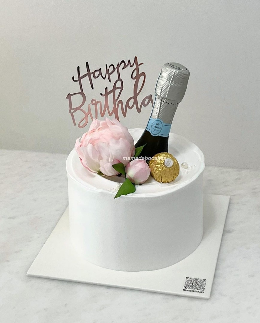 Cake tag: champagne bottle - CakesDecor