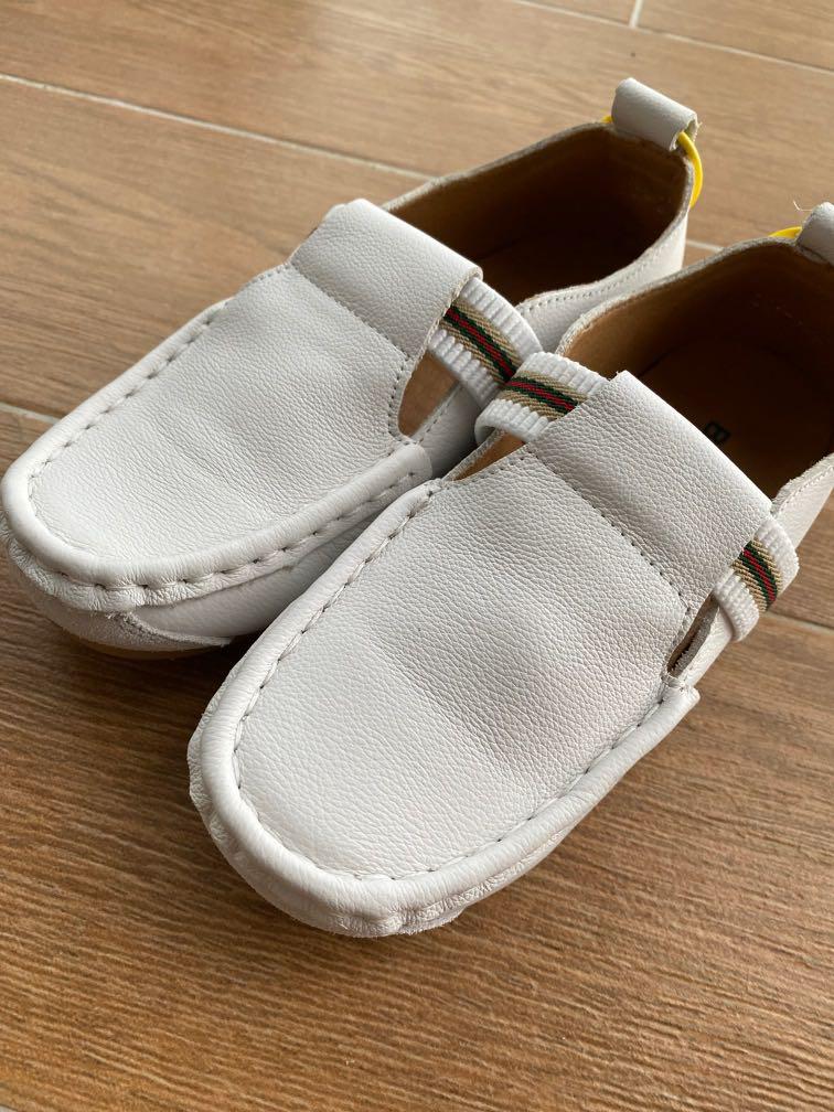 White loafers for kids hotsell