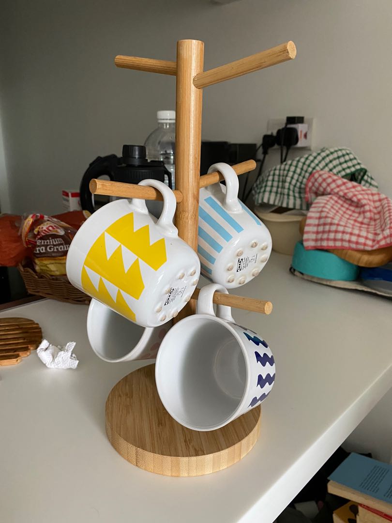 coffee cups and holder, Furniture & Home Living, Bathroom & Kitchen