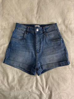 cotton on high classic high waisted denim shorts
