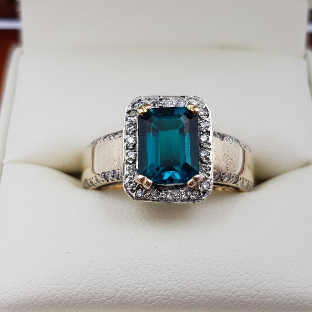 Custom Vintage 14k London Blue Topaz Ring Custom Made. PM for