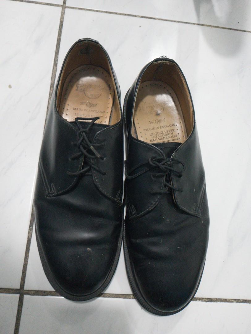 doc martens 1461 narrow plain welt mens shoes size 7 fit mens england