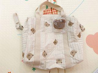 Embroidery bear stroller bag c/w hook