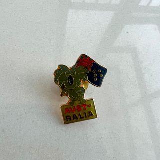 Enamel Pin Enamel australia kangguru import aussie bros baju aksesoris pin emas gold kangaroo perhiasan