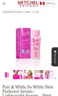 Fair & White So White Skin Perfector Serum - Lightweight Serum - 30ml / 1 fl oz