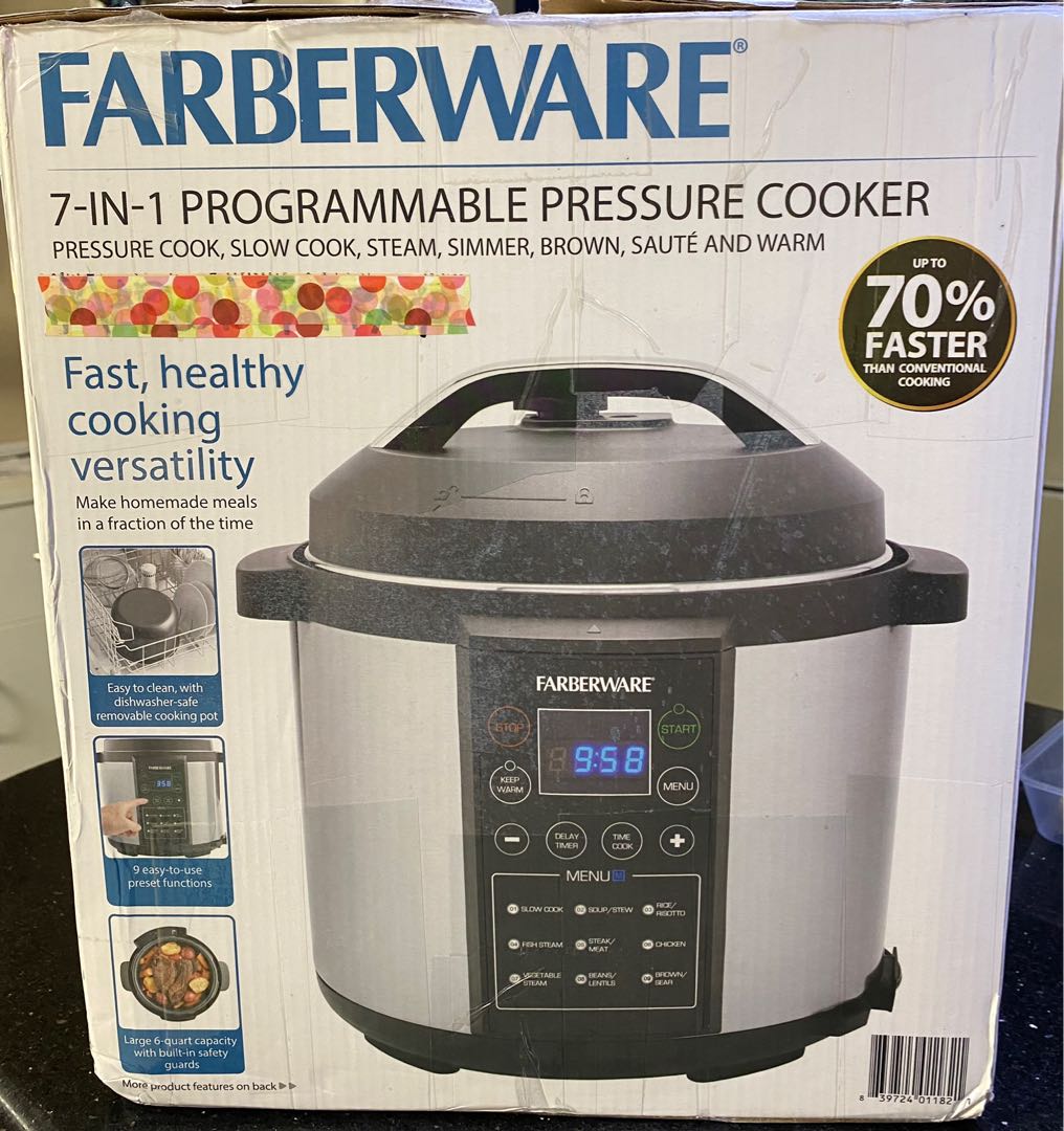 Farberware 7in1 Programmable Pressure Cooker, TV & Home Appliances