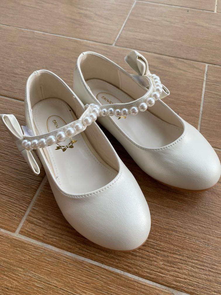 White flower girl shoes online