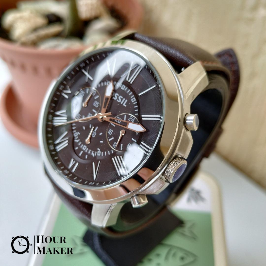 fossil grant chronograph black