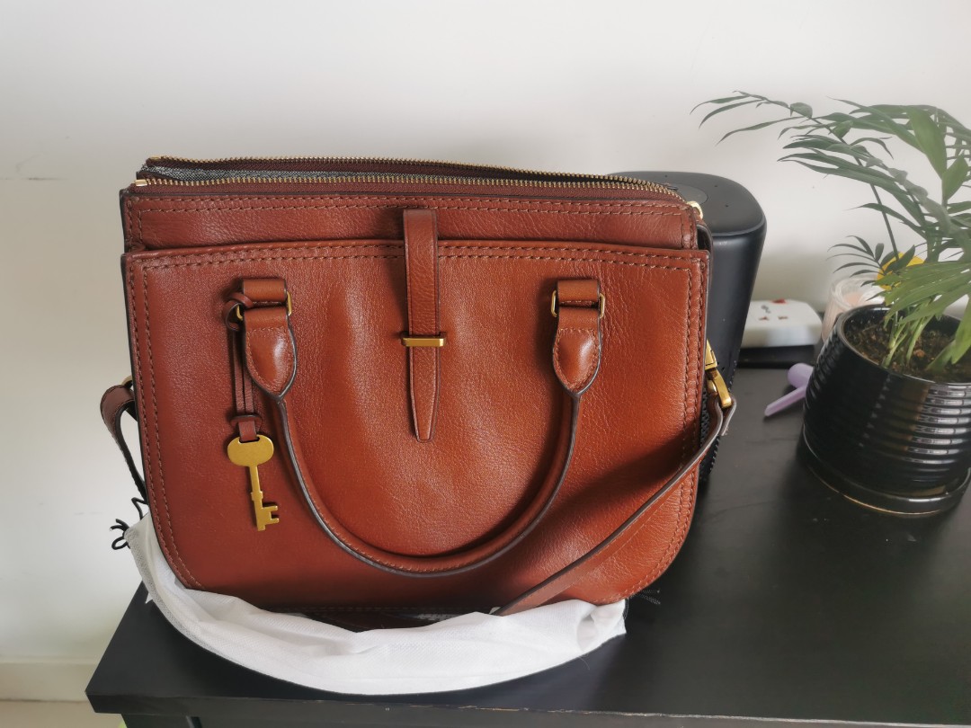 Fossil ryder shop satchel pink