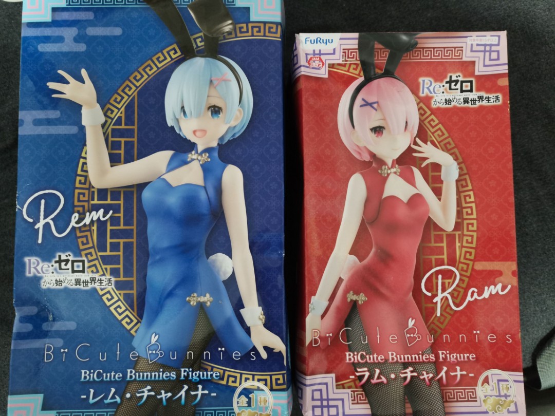 FuRyu Ram&Rem Bicute Bunnies Figure, Hobbies & Toys, Toys & Games on Carousell