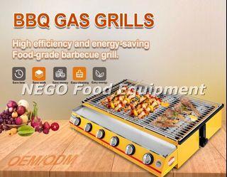Gas BBQ Grill Smokeless Griller 6 Heads