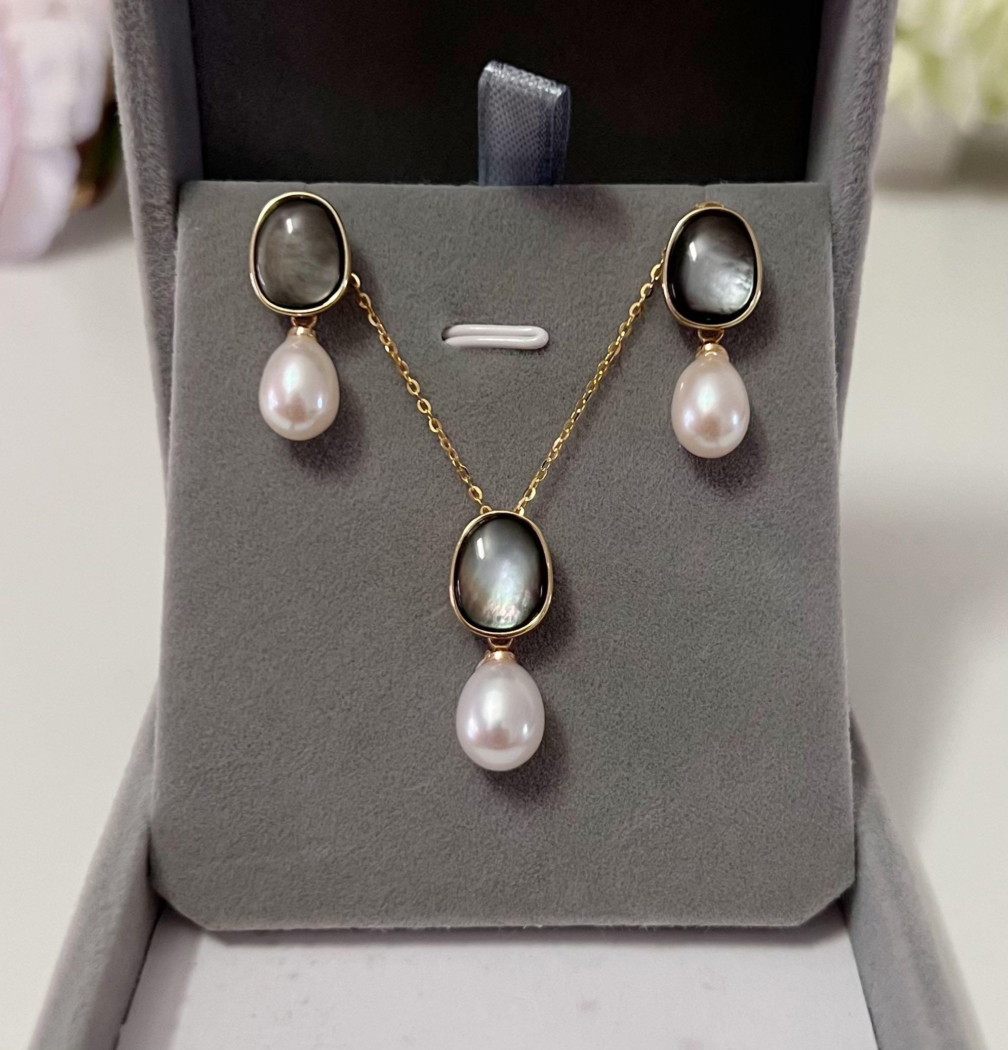 Cheap pearl necklace sale and earring set