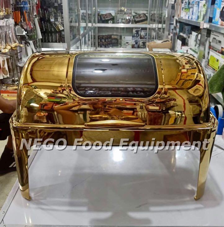 Gold Roll Top Rectangular Chafing Dish (Category: Other Kitchen Appliances) located in Quezon City. Submitted by negofex (Listing ID 1174377291, Image 1). Description: For assistance and other inquiries, feel free to send us a message today! ✅100% Trusted Supplier for more than 5 years ✅ Competitive Price ✅ With 6 months warranty ✅ Items are available for pickup between 11am to 5pm subject to availability ✅ We allow COD on serviceable areas ✅ We 