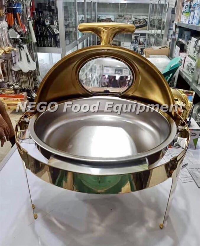 Gold Round Roll Top Chafing Dish (Category: Other Kitchenware & Tableware) located in Quezon City. Submitted by negofex (Listing ID 1174376873, Image 2). Description: For assistance and other inquiries, feel free to send us a message today! ✅100% Trusted Supplier for more than 5 years ✅ Competitive Price ✅ With 6 months warranty ✅ Items are available for pickup between 11am to 5pm subject to availability ✅ We allow COD on serviceable areas ✅ We s