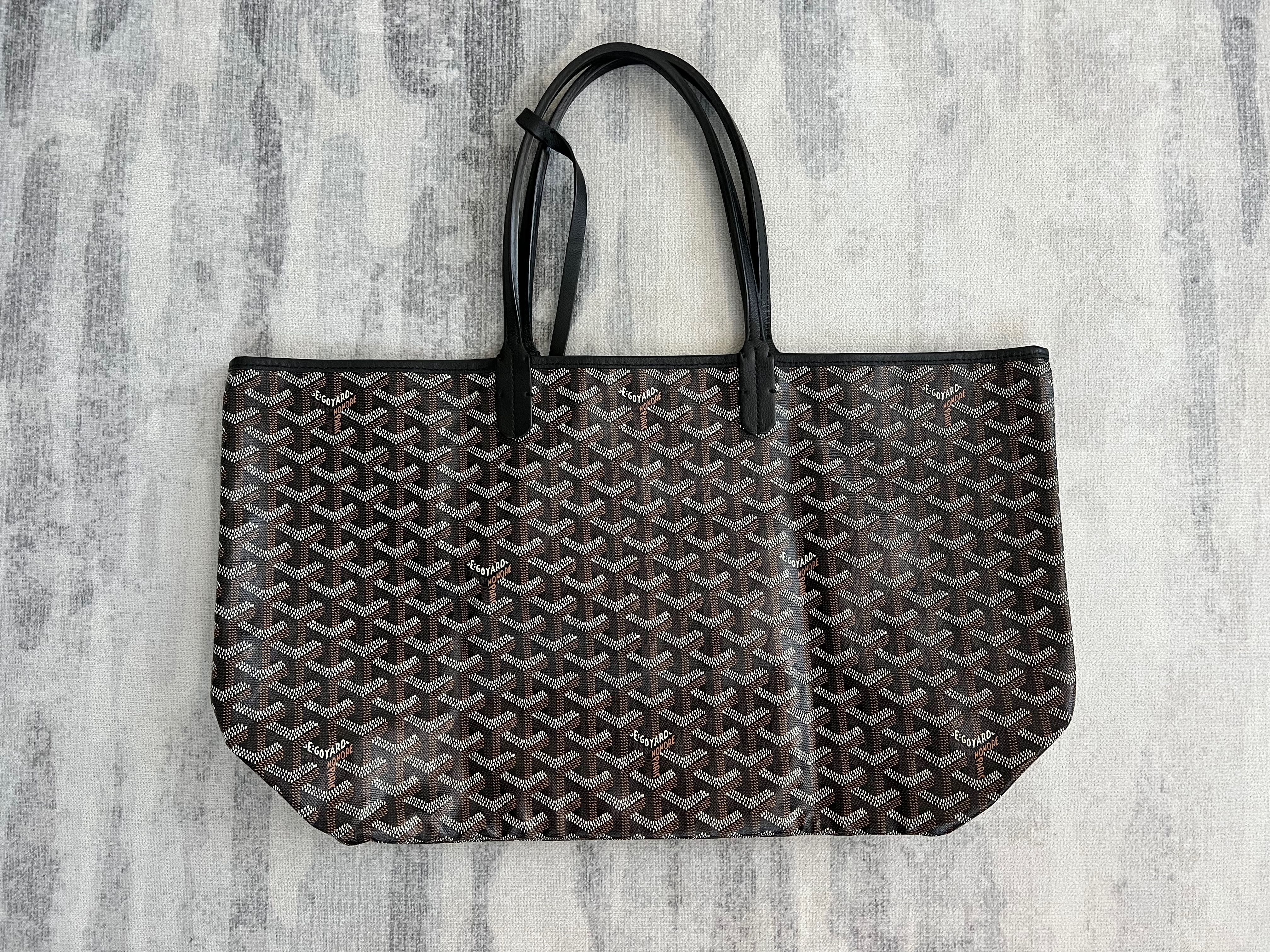 GOYARD Saint Louis PM Tote Bag Black #001