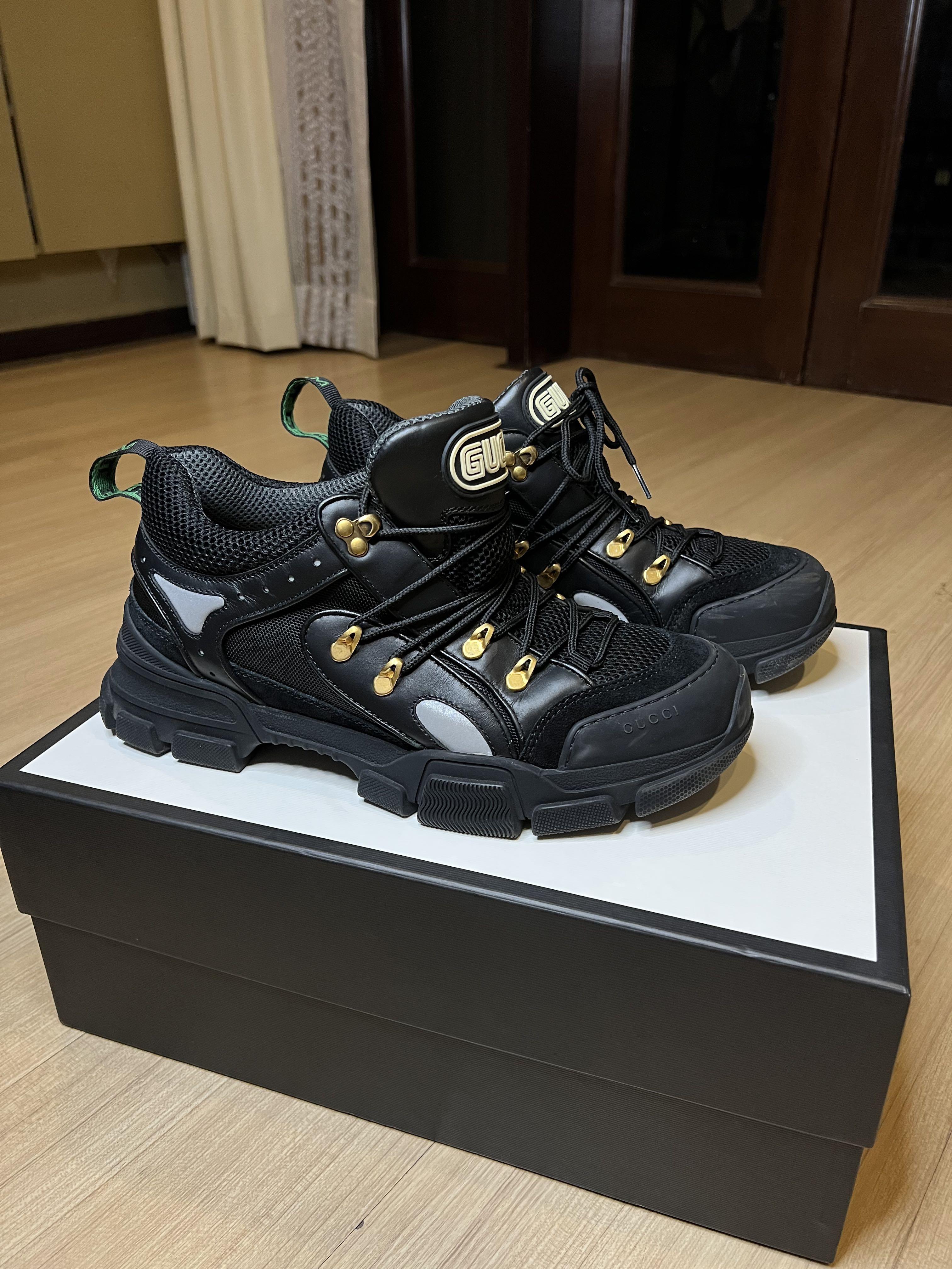 Gucci Flashtrek black silver and gold EU 44 Men s Fashion