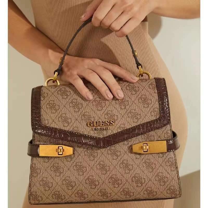 GUESS Zadie Logo Top Handle Bag, Women's Fashion, Bags & Wallets, Cross