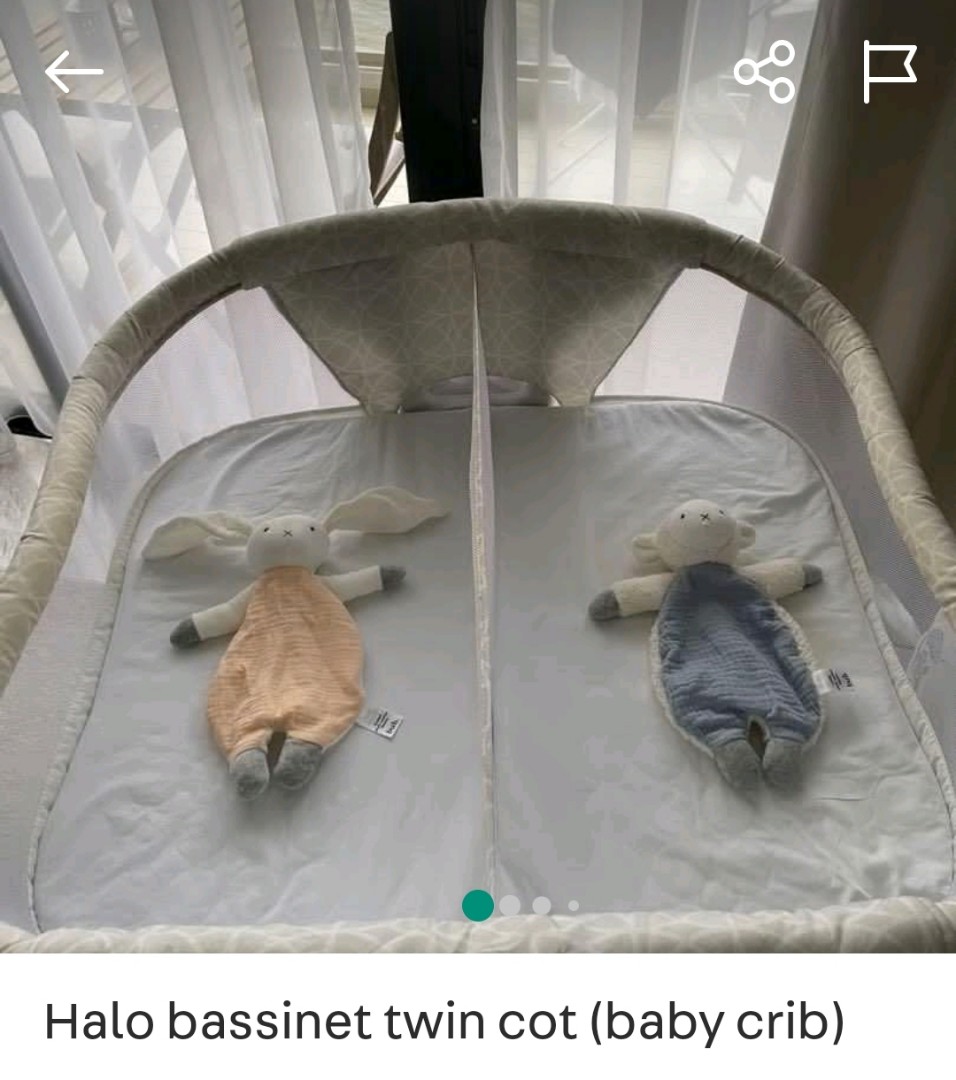 Halo twin cot (baby crib), Babies & Kids, Baby Nursery & Kids