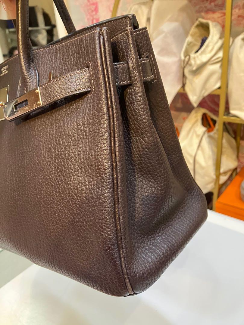 Hermes Birkin 30 Fjord Leather Ebene, Luxury, Bags & Wallets on