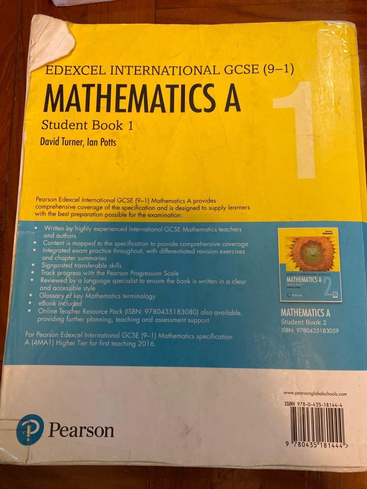 IGCSE Pearson Edexcel Maths student book 1, 興趣及遊戲, 書本 & 文具, 教科書 - Carousell