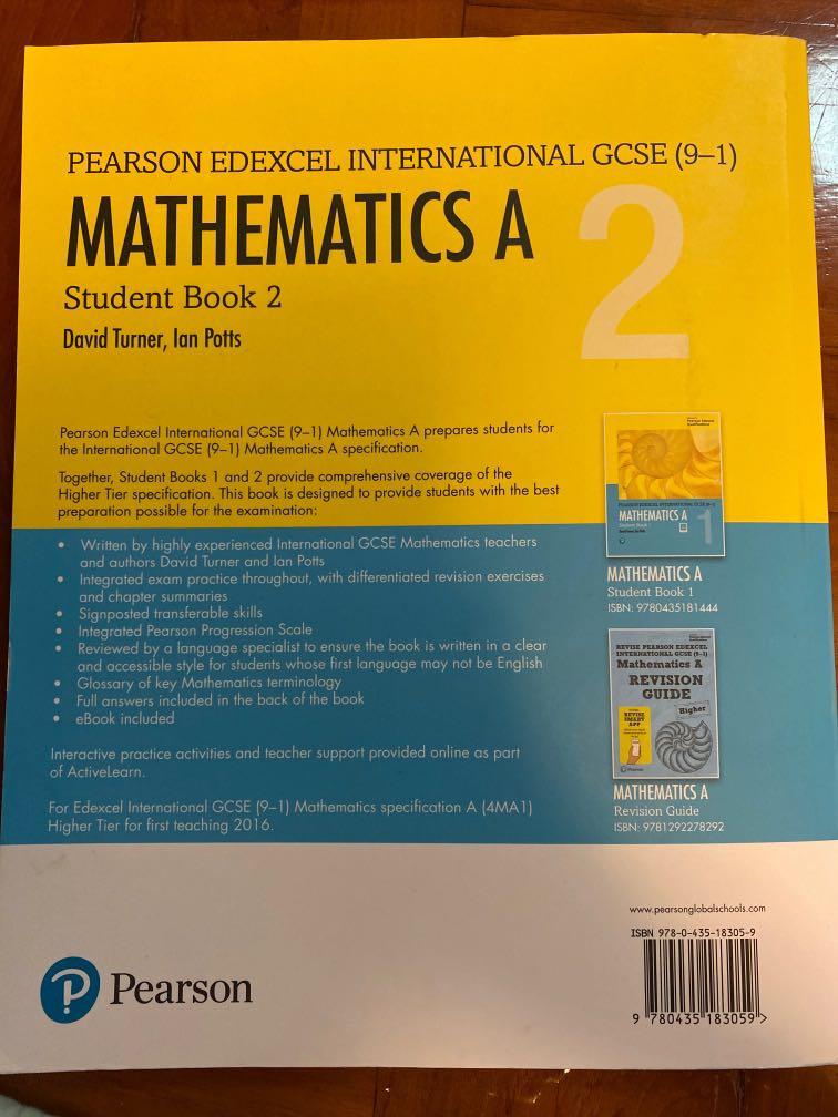 IGCSE Pearson Edexcel Maths student book 2, 興趣及遊戲, 書本 & 文具, 教科書 - Carousell