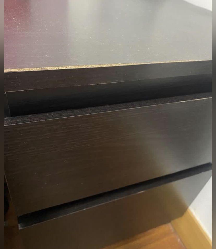 IKEA Bedside Table Malm Brown drawers, Furniture & Home Living