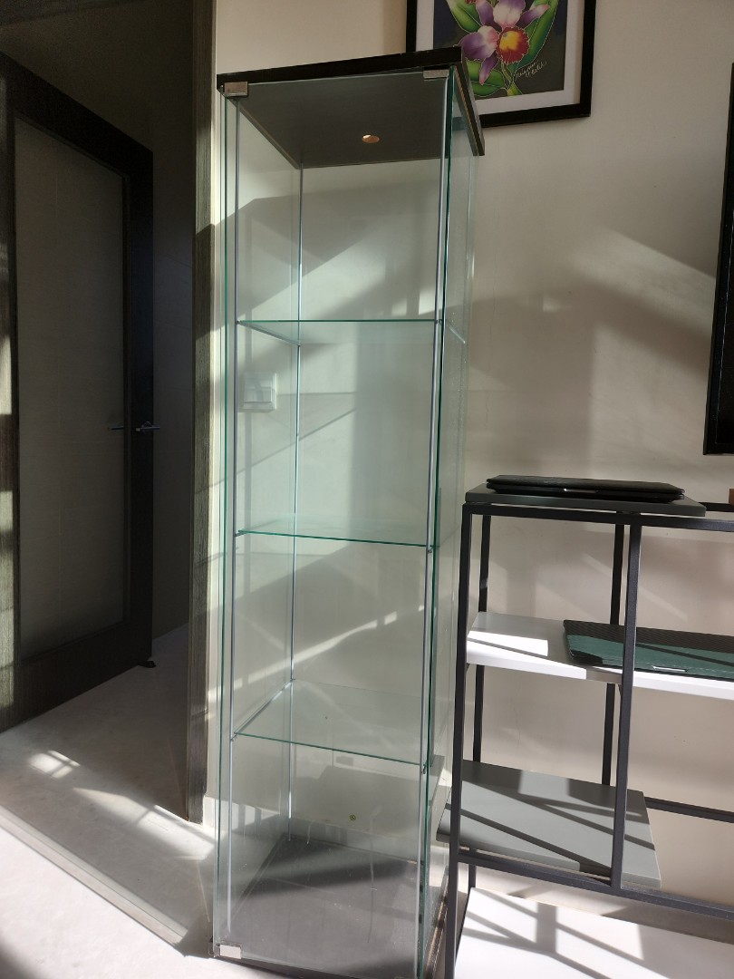 Ikea glass shelves, Furniture & Home Living, Furniture, Shelves