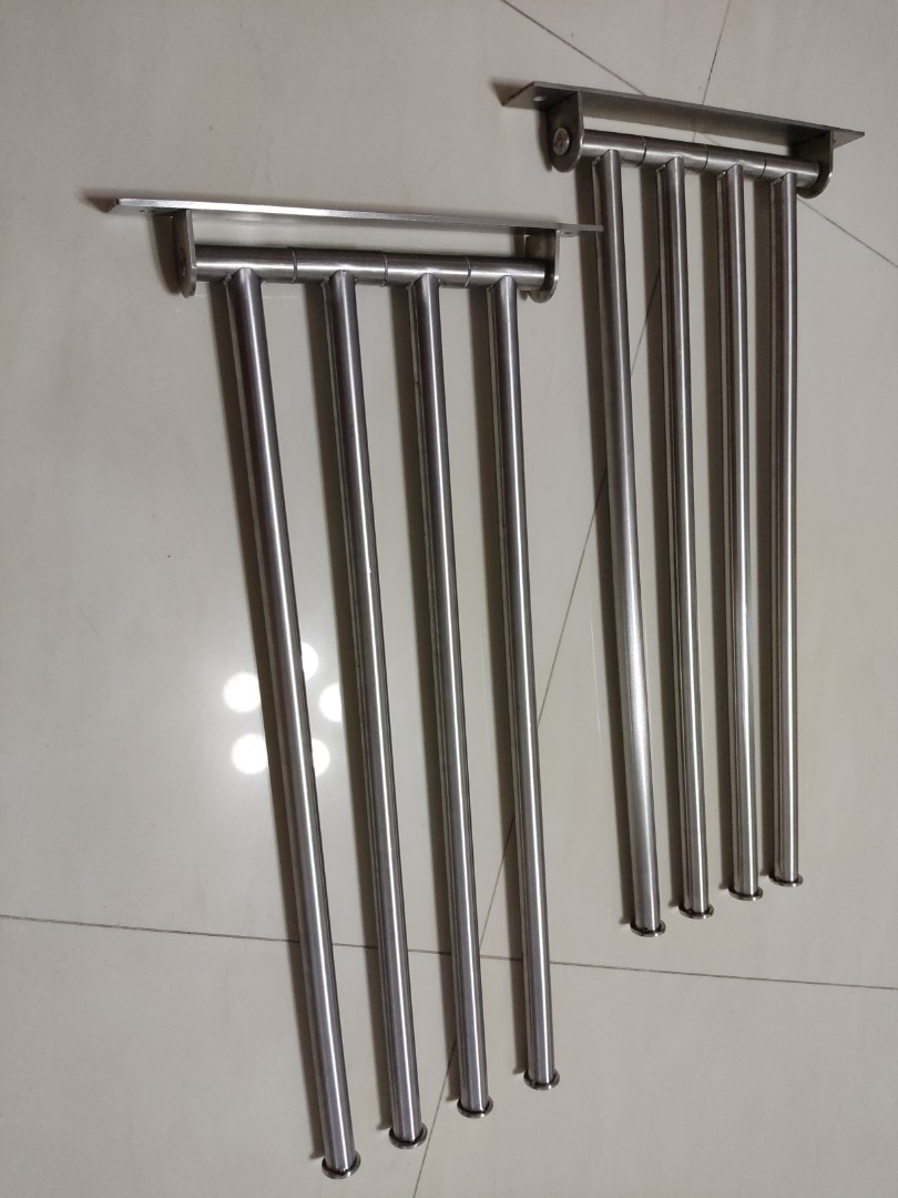 Ikea Grundtal towel rack, 4 rods, swivel, Furniture & Home Living, Bathroom & Kitchen Fixtures