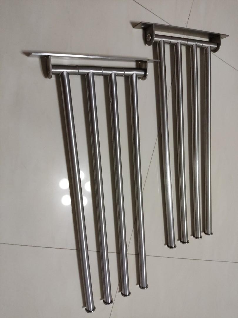Ikea Grundtal towel rack, 4 rods, swivel, Furniture & Home Living