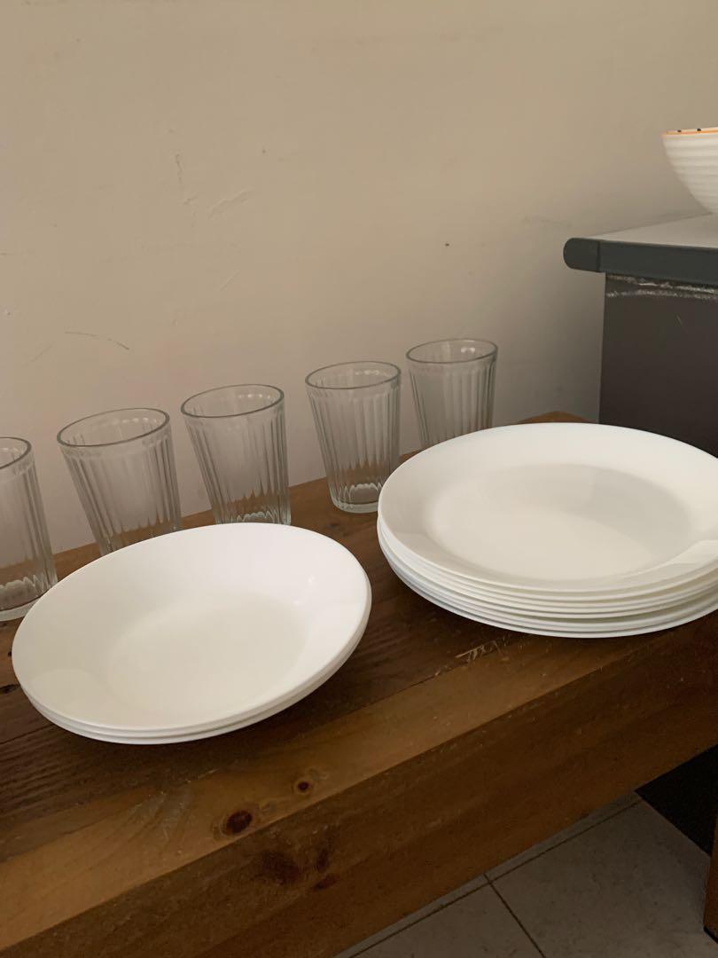 Ikea Plates, Bowls, Glasses and cutlery, Furniture & Home Living