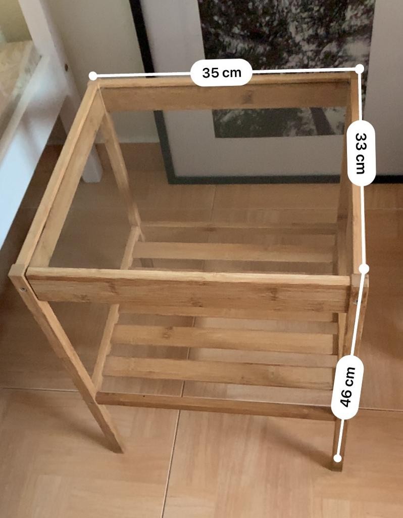 IKEA Small Glass Table, Furniture & Home Living, Furniture, Tables & Sets on Carousell