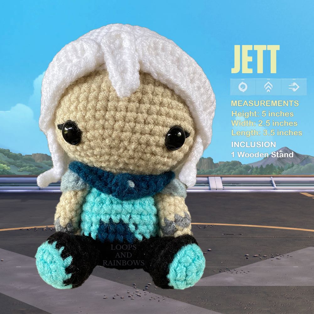 JETT Valorant Agent Crochet Amigurumi Plushie, Hobbies & Toys, Toys