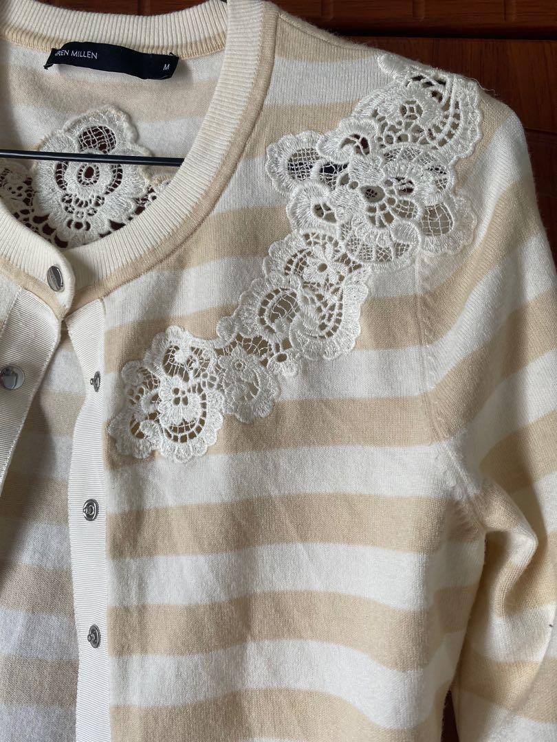 Karen millen online lace panel cardigan