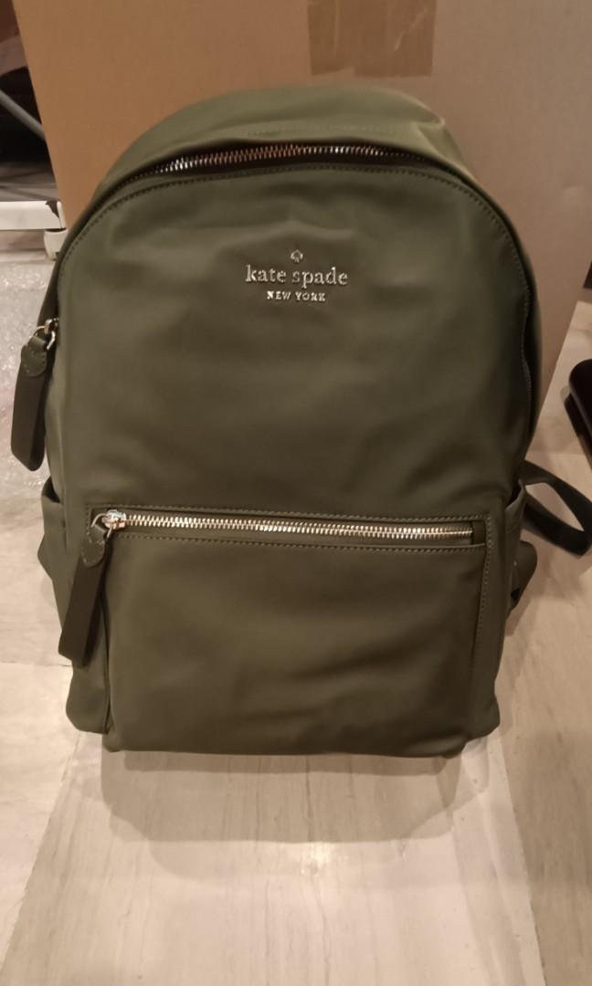 Kate Spade Large Backpack Olive Green Women s Fashion Bags Wallets Backpacks on Carousell