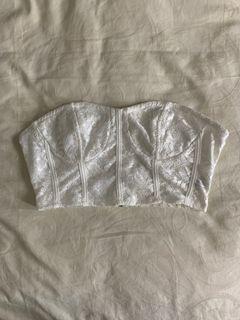 lace bustier corset tube top
