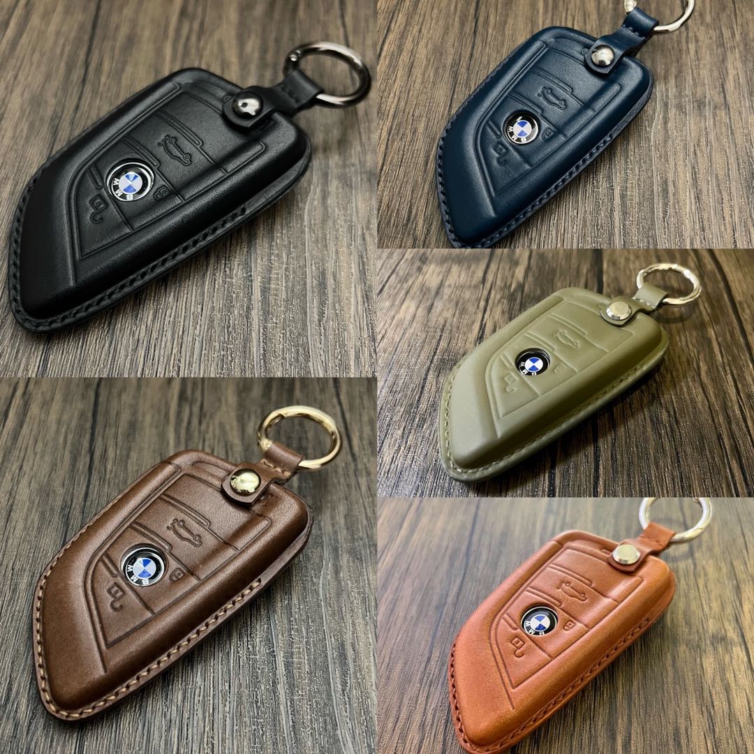 Bmw key holder fob leather case store