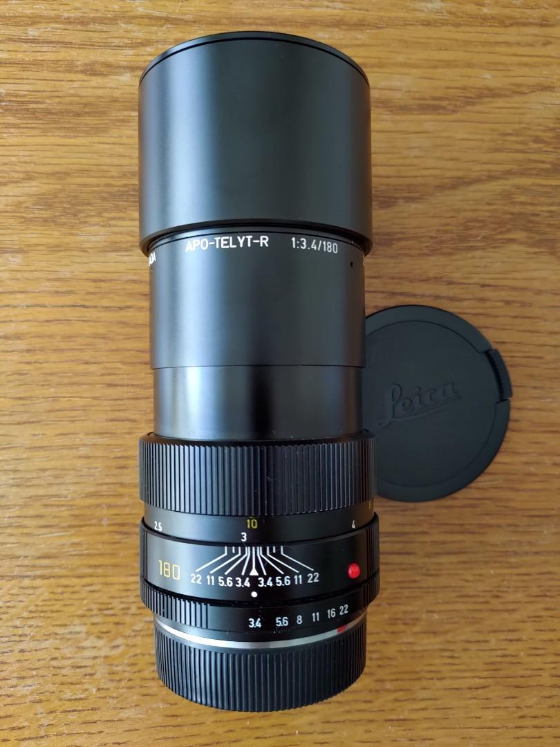 Leica APO Telyt-R 180mm f3.4 R lens with caps, 攝影器材, 鏡頭及