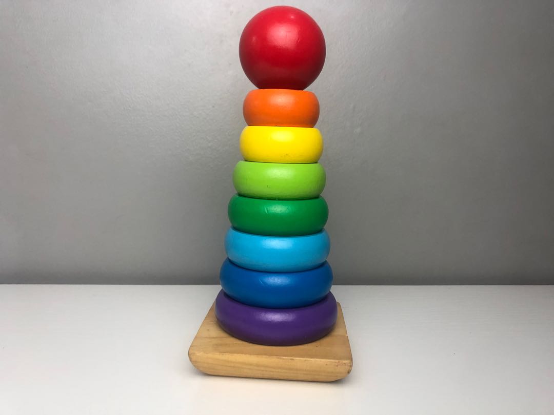Melissa and Doug Rainbow Stacker, Babies & Kids, Infant Playtime on