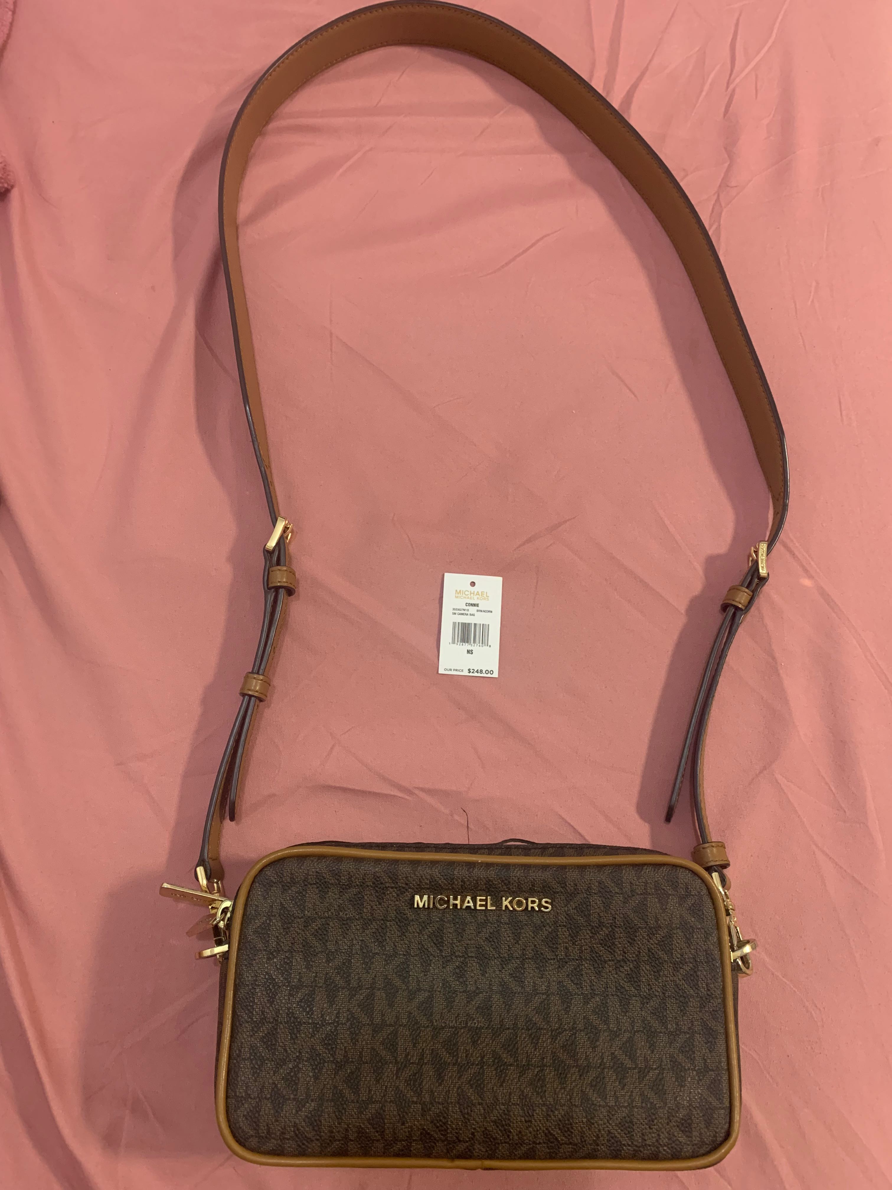 Michael Kors, Bags, Michael Kors Connie Monogram Small Camera Bag