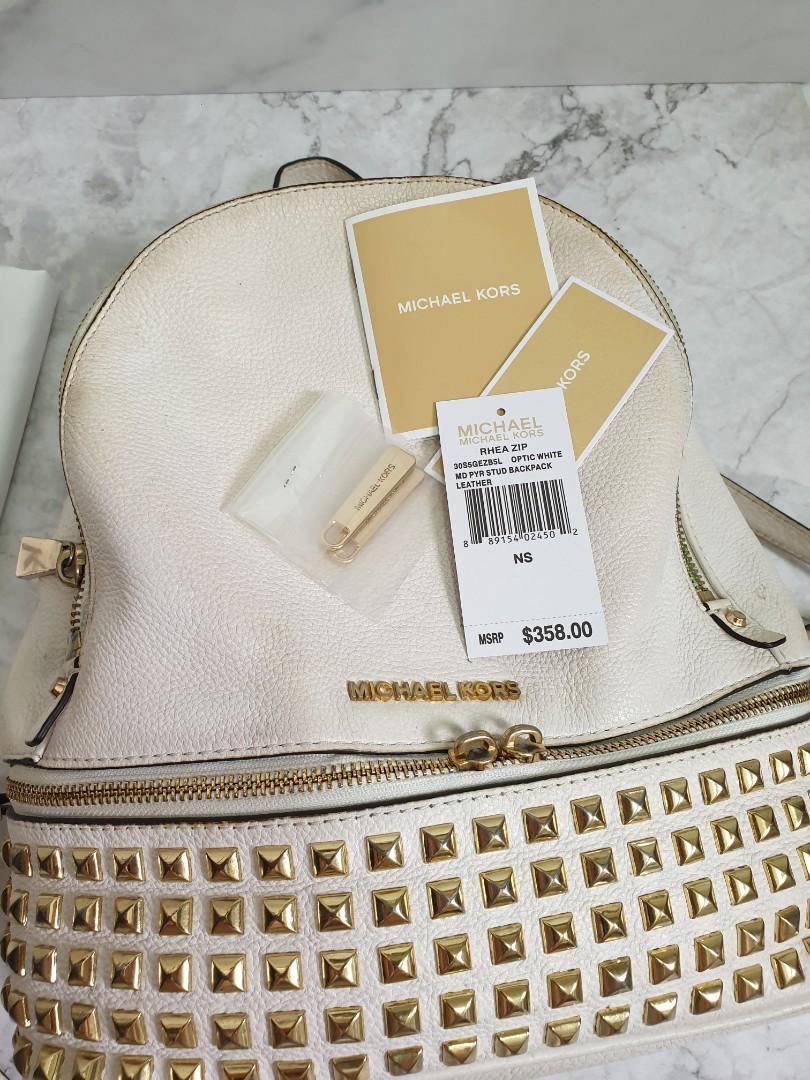 Michael kors hotsell white studded backpack