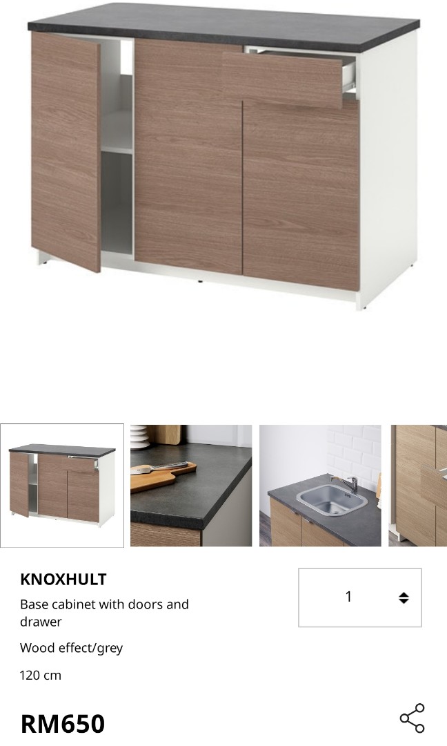 ⚡MOVING OUT SALE⚡ IKEA KNOXHULT KITCHEN CABINET, Furniture ...