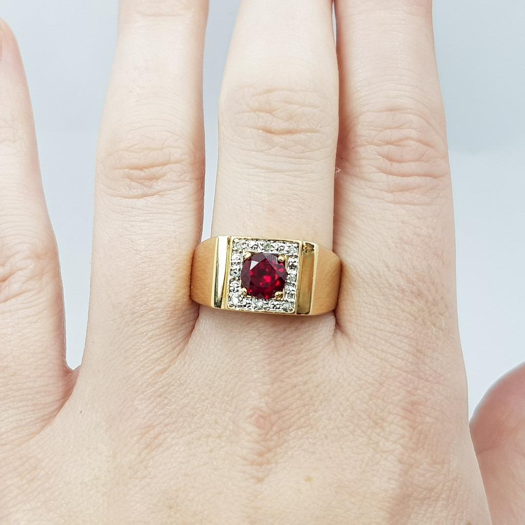 Mens natural sales ruby rings