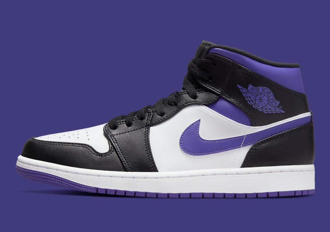Nike Air Jordan 1 Mid Court Purple 2022 554724 095 Men s Fashion Footwear Sneakers on Carousell
